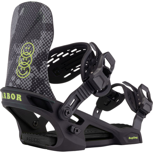 ARBOR Sapling Snowboardbindung 2025 Black Slime