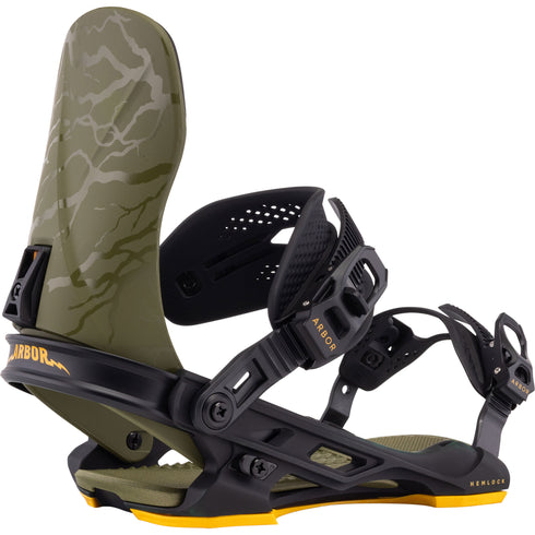 ARBOR Hemlock Snowboardbindung 2025 Black Military