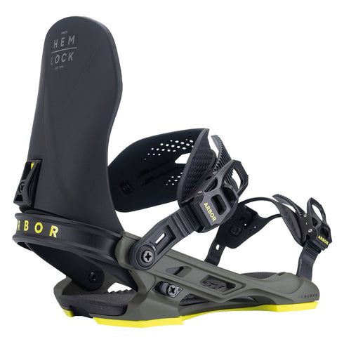 ARBOR Hemlock Snowboardbindung 2027 Charcoal/Highlighter