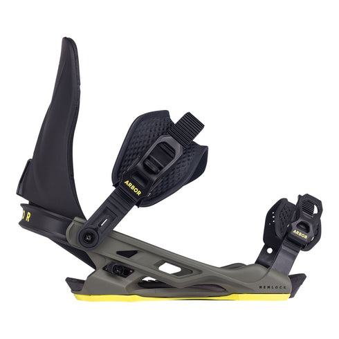 ARBOR Hemlock Snowboardbindung 2027 Charcoal/Highlighter